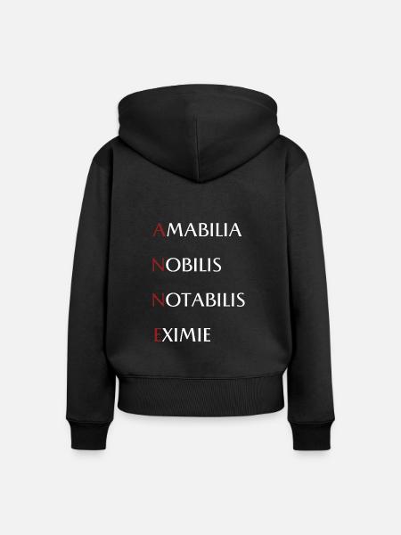 Anne - Frauen Premium Bio Zip Hoodie - Schwarz