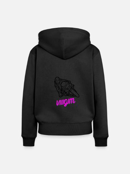 Sportlerin - Frauen Premium Bio Zip Hoodie - Schwarz
