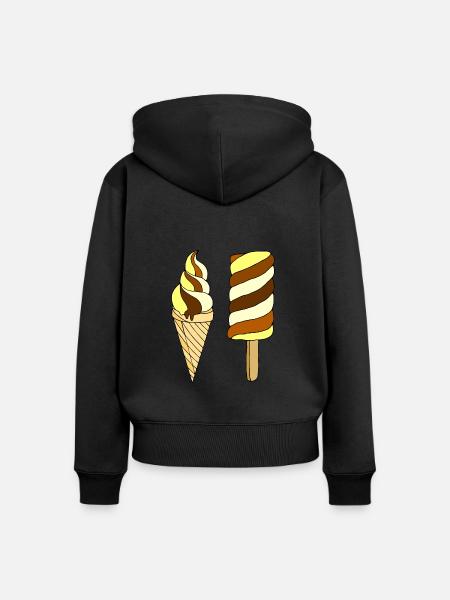 Eis - Frauen Premium Bio Zip Hoodie - Schwarz