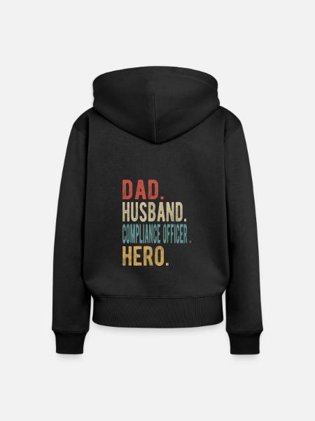 Compliance-Beauftragter Papa Ehemann Held - Frauen Premium Bio Zip Hoodie - Schwarz