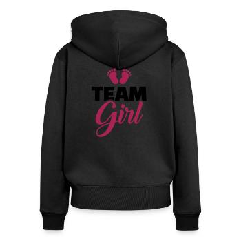 bébé - Sweat à capuche zippé Premium bio Femme - noir - Dos - Julia (174cm)