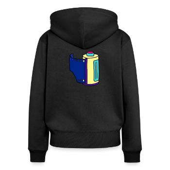 Photographic film - Women's Premium Organic Zip Hoodie - black - Back - Julia (174cm)