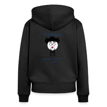 Si j ai l occasion - Sweat à capuche zippé Premium bio Femme - noir - Dos - Julia (174cm)