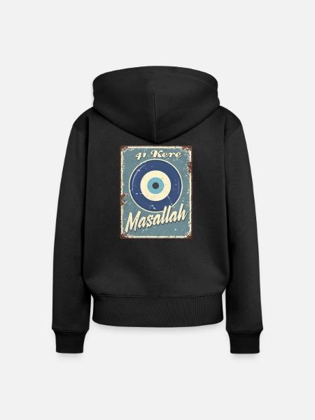Nazar - Frauen Premium Bio Zip Hoodie - Schwarz