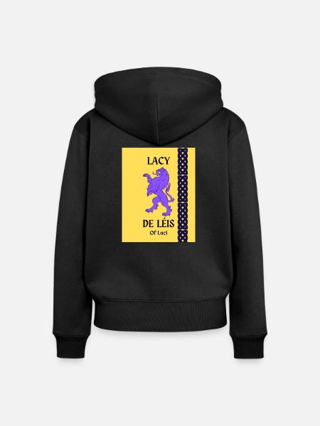 Lacy Familienname - Frauen Premium Bio Zip Hoodie - Schwarz