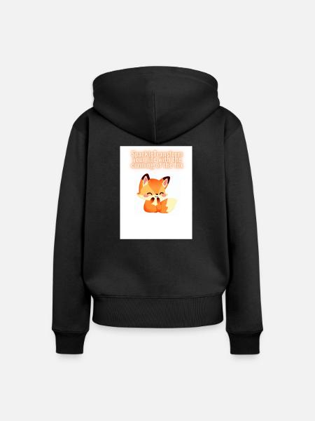 Funkelnde Transformation - Frauen Premium Bio Zip Hoodie - Schwarz