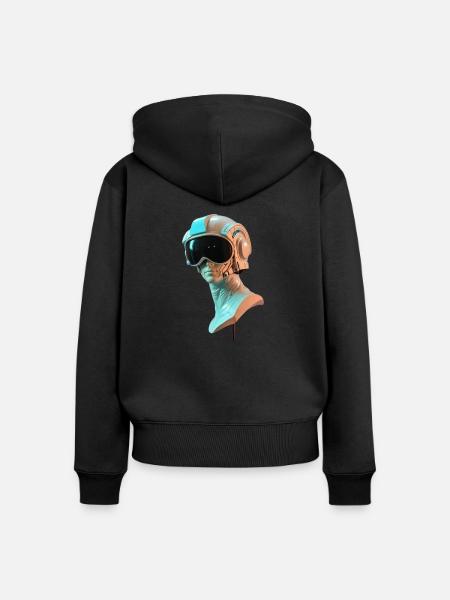 Verschieden - Frauen Premium Bio Zip Hoodie - Schwarz