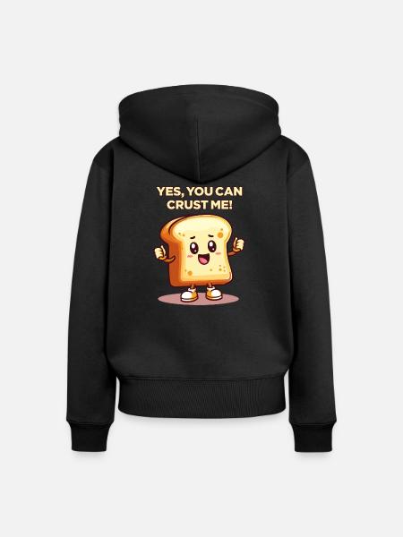 Du kannst mich verkrusten - Frauen Premium Bio Zip Hoodie - Schwarz