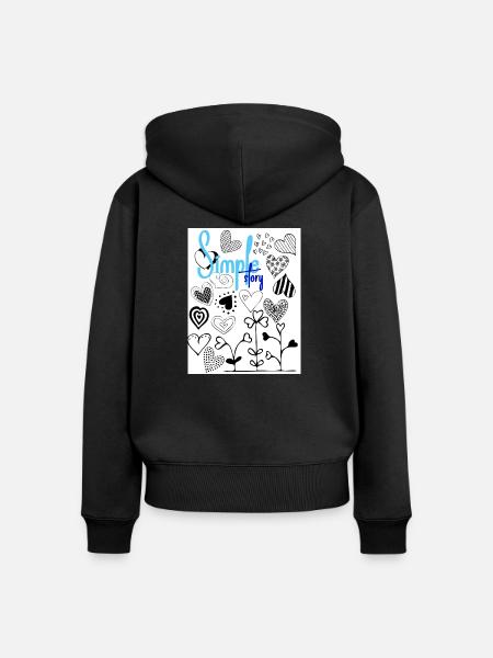 Einfache Geschichte. - Frauen Premium Bio Zip Hoodie - Schwarz