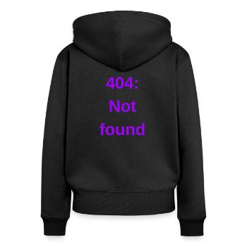404: Not found - Women's Premium Organic Zip Hoodie - black - Back - Julia (174cm)