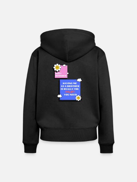 Bruder - Frauen Premium Bio Zip Hoodie - Schwarz