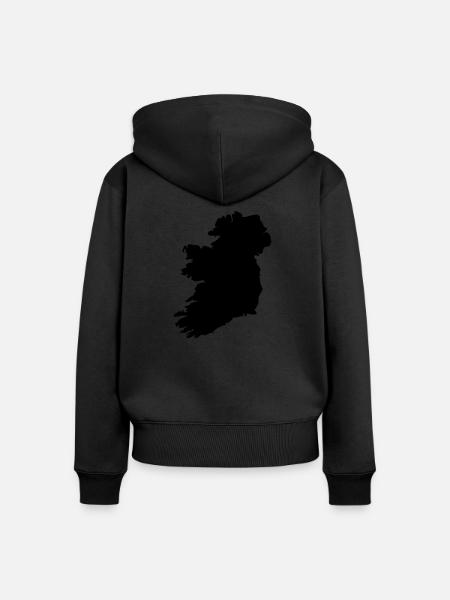 Irland - Frauen Premium Bio Zip Hoodie - Schwarz