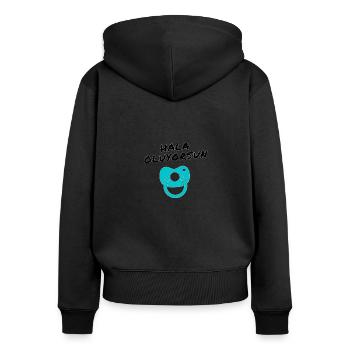 Hala oluyorsun grün türkisch Du wirst Tante - Frauen Premium Bio Zip Hoodie - Schwarz - Hinten - Julia (174cm)