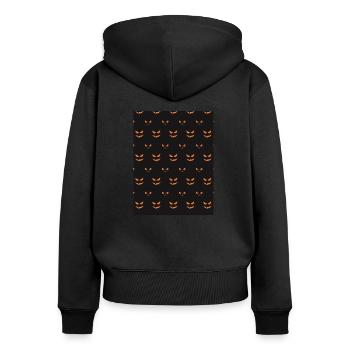 Cache-cou Halloween Jackolantern Neck Gator - Sweat à capuche zippé Premium bio Femme - noir - Dos - Julia (174cm)
