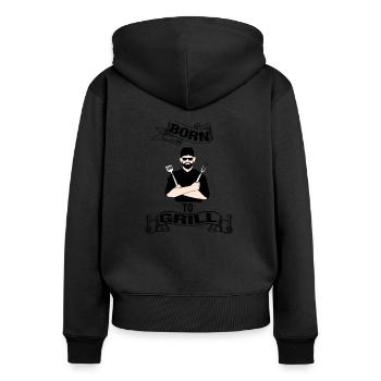 Barbecue - Women's Premium Organic Zip Hoodie - black - Back - Julia (174cm)