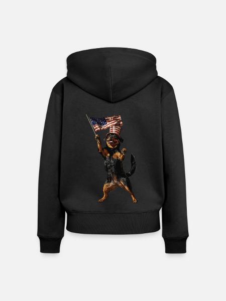 Rottweiler - Frauen Premium Bio Zip Hoodie - Schwarz