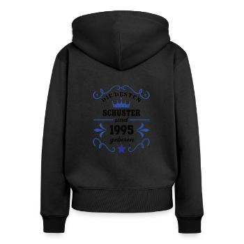 1995 Schuster Geburtstag Kollege Jahrgang 1995 - Frauen Premium Bio Zip Hoodie - Schwarz - Hinten - Julia (174cm)