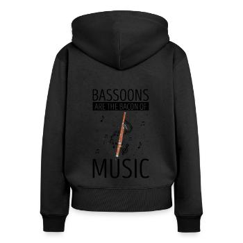 Fagottist für Fagottorchester und Fagottist - Frauen Premium Bio Zip Hoodie - Schwarz - Hinten - Julia (174cm)
