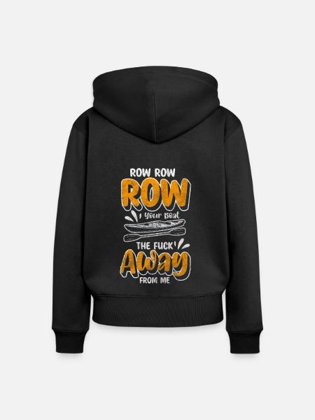 Rudern Steuermann Verein - Frauen Premium Bio Zip Hoodie - Schwarz