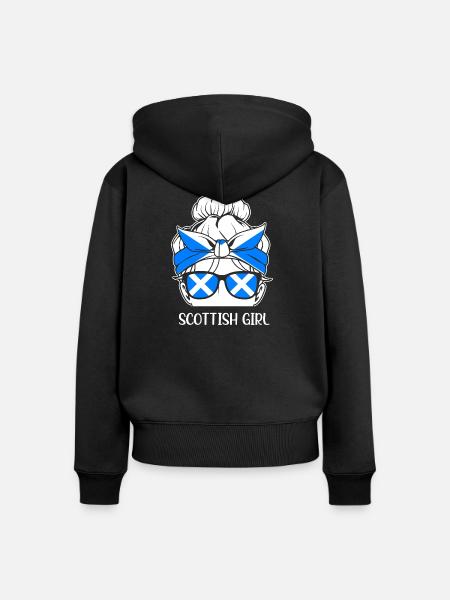 Schottland Schotten Schottisch Schotte - Frauen Premium Bio Zip Hoodie - Schwarz