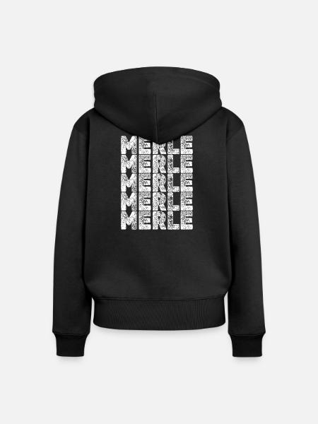 Held Merle - Frauen Premium Bio Zip Hoodie - Schwarz