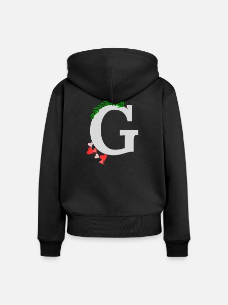 G - Frauen Premium Bio Zip Hoodie - Schwarz