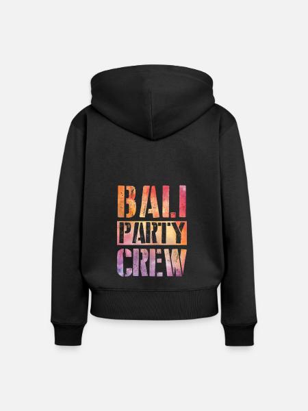 Bali Party Crew - Frauen Premium Bio Zip Hoodie - Schwarz