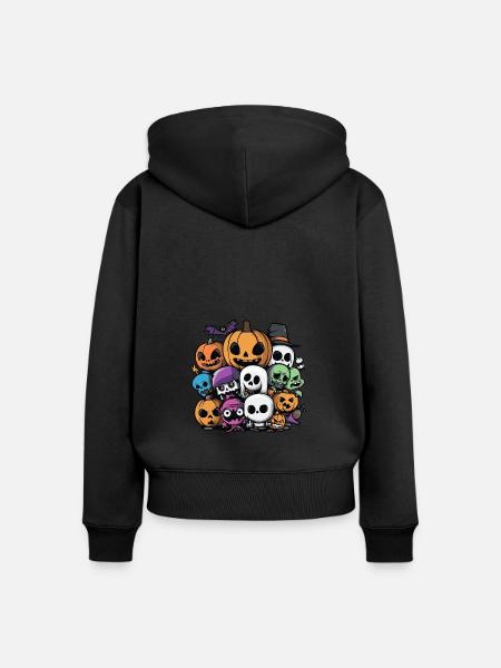 Halloween Party Figuren - Frauen Premium Bio Zip Hoodie - Schwarz