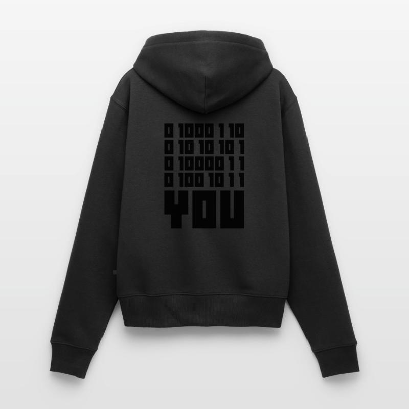 FUCK YOU - Binary code Frauen Premium Bio Zip Hoodie