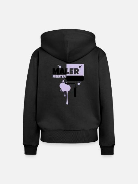 maler beruf malermeister - Frauen Premium Bio Zip Hoodie - Schwarz