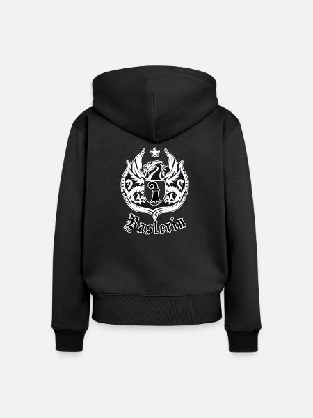 Basler wappen - Frauen Premium Bio Zip Hoodie - Schwarz