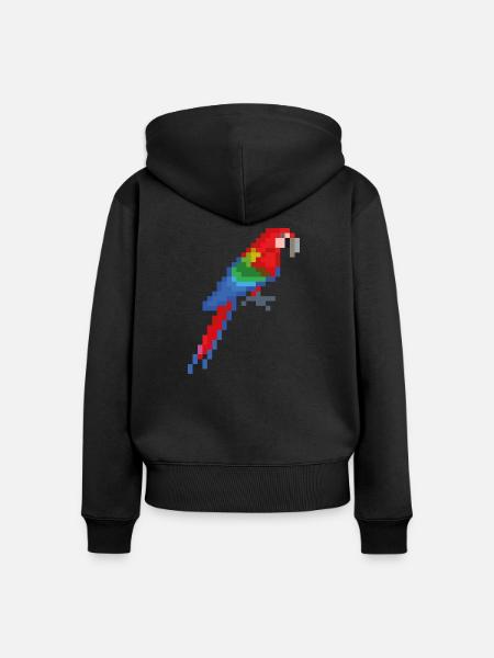 Vogel - Frauen Premium Bio Zip Hoodie - Schwarz