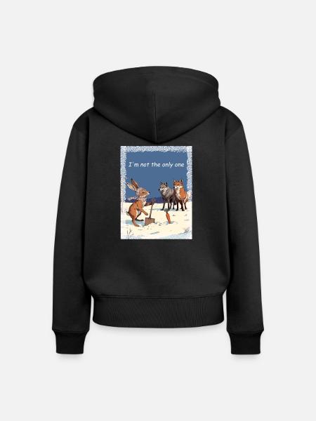 Prüfung des Schicksals - Frauen Premium Bio Zip Hoodie - Schwarz