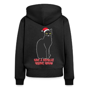 Have a Mediocre Holiday Human - Women's Premium Organic Zip Hoodie - black - Back - Julia (174cm)