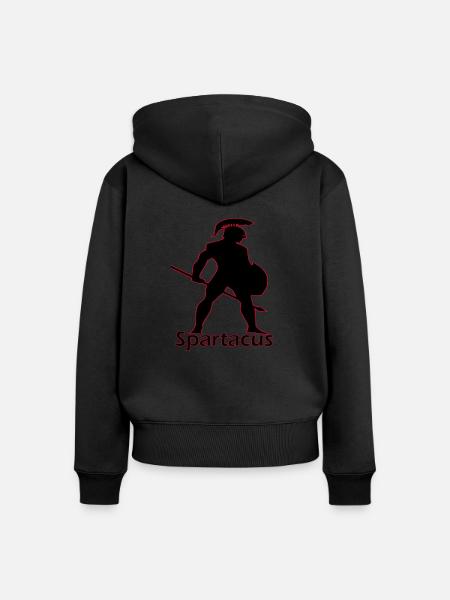Spartacus - Frauen Premium Bio Zip Hoodie - Schwarz