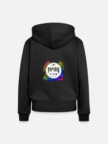 Prag Crew Bunt - Frauen Premium Bio Zip Hoodie - Schwarz