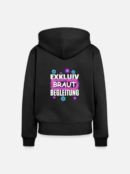 Braut Begleitung - Frauen Premium Bio Zip Hoodie - Schwarz