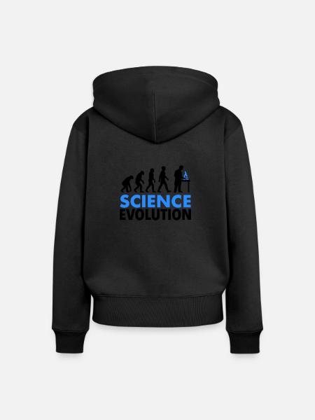 Science Evolution Für Wissenschaftsfans - Frauen Premium Bio Zip Hoodie - Schwarz