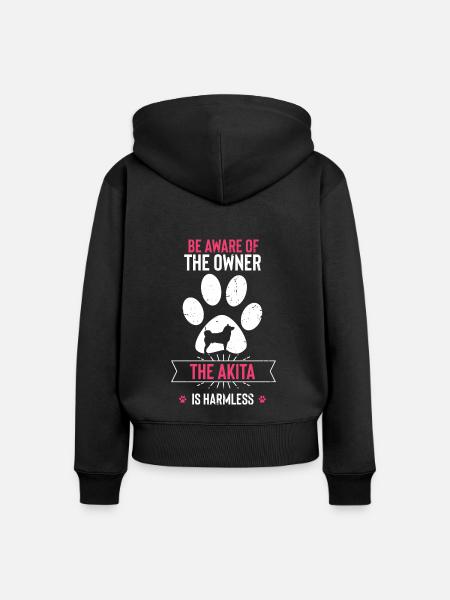 Akita - Frauen Premium Bio Zip Hoodie - Schwarz