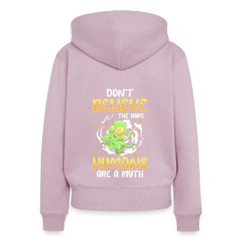 Außerirdischer Raumschiff Außerirdisch Aliens - Frauen Premium Bio Zip Hoodie - Altrosa - Hinten - Julia (174cm)