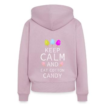 Dessert Zucker Süßes - Frauen Premium Bio Zip Hoodie - Altrosa - Hinten - Julia (174cm)