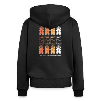 Zwangerschap Geboorte Peperkoek Kerstmis - Vrouwen Premium Bio ziphoodie - zwart - Achter - Julia (174cm)