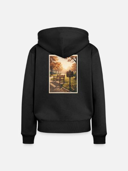 Reserved_for_Daydreaming - Frauen Premium Bio Zip Hoodie - Schwarz