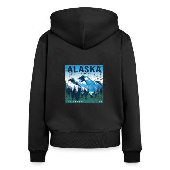 Alaska it's where the Adventure begins - Women's Premium Organic Zip Hoodie - black - Back - Julia (174cm)
