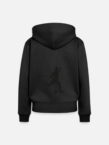 fussballspieler - Frauen Premium Bio Zip Hoodie - Schwarz