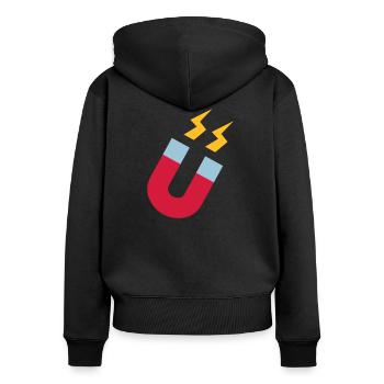 Magnet - Women's Premium Organic Zip Hoodie - black - Back - Julia (174cm)