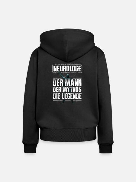 NEUROLOGE - Mythos - Frauen Premium Bio Zip Hoodie - Schwarz