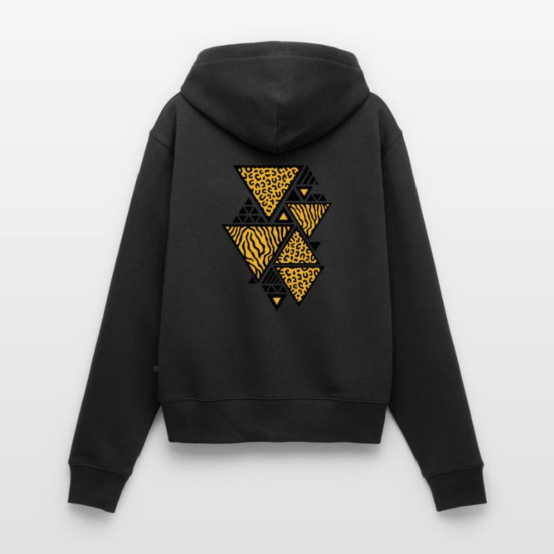 Modèle de Triangle (Tiger / Leopard) Sweat à capuche zippé Premium bio Femme