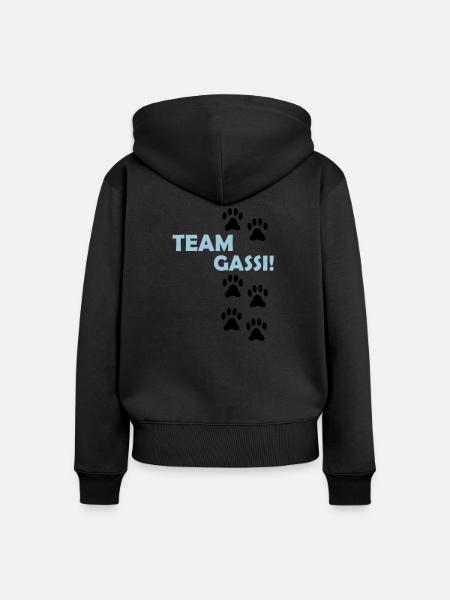 (team_gassi_02) - Frauen Premium Bio Zip Hoodie - Schwarz