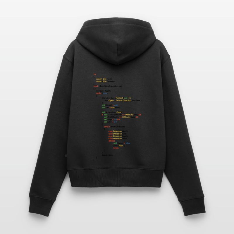 Coder Coding Software Developer Programmer Nerd Ge Frauen Premium Bio Zip Hoodie